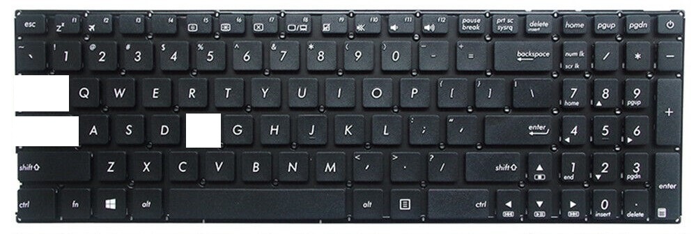Tastiera Nuova Per ASUS ZenBook UX510, UX510U, UX510UA, U5000U, V510UX – Layout USA Nero