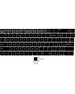 N11 Adesivi per tastiera HP - gran conjunto - sfondo nero - 13:13mm