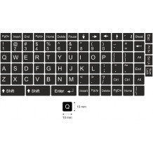 N2 Adesivi per tastiera - gran conjunto - sfondo nero - 10:10mm