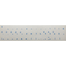 N17 Adesivi per tastiera - ungherese - gran conjunto - Sfondo trasparente - 13:13mm