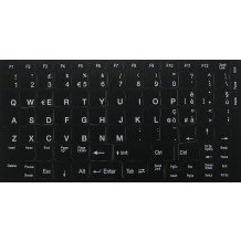 N9 Adesivi per tastiera - Italiano - gran conjunto - sfondo nero - 12:12mm
